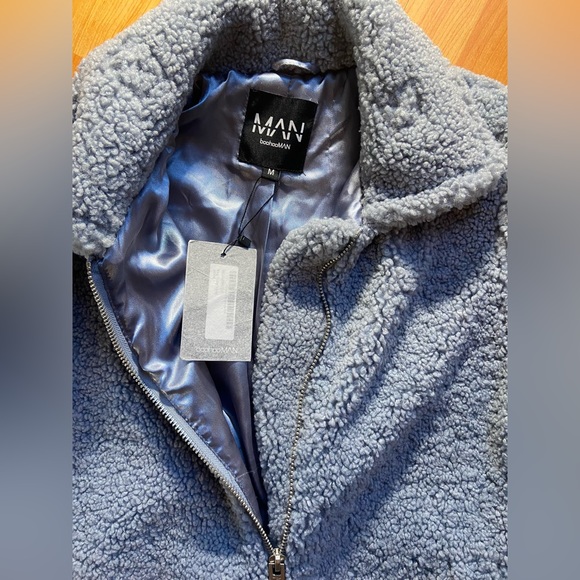 Men’s Teddy Blue Jacket with buckles - Picture 3 of 8